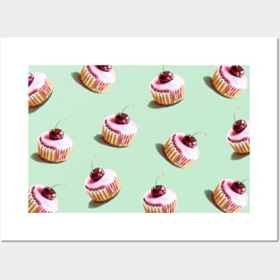 Yummy Cupcake Pattern Posters and Art